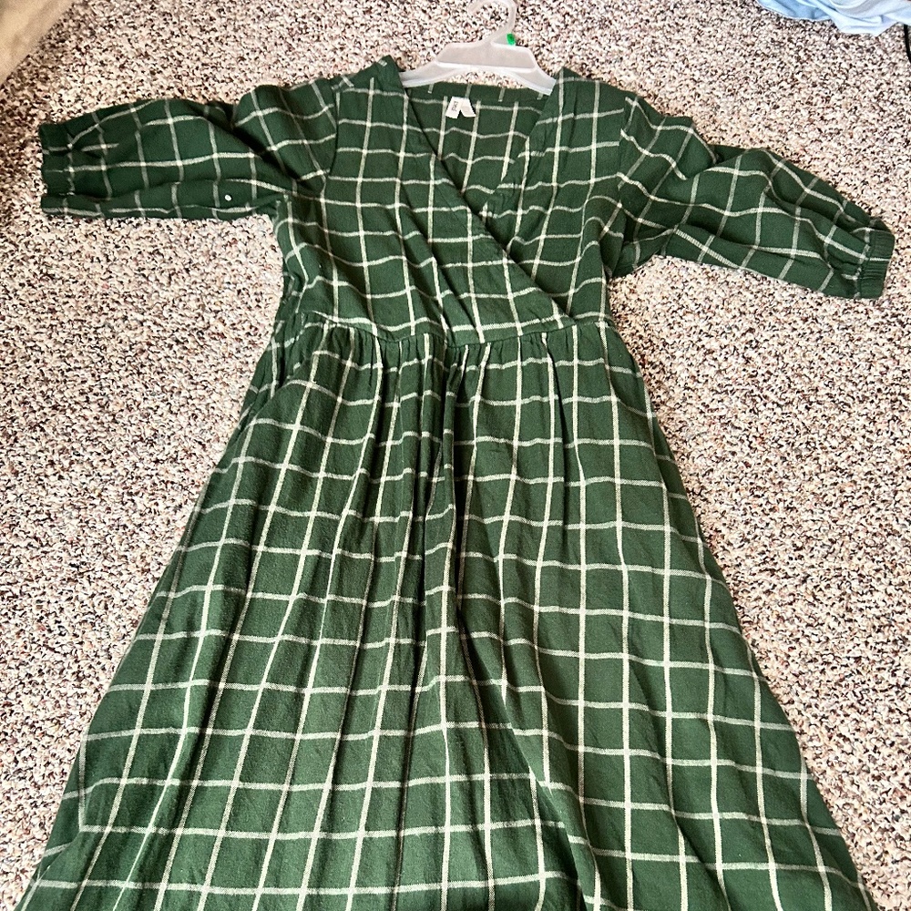 2 pact organic cotton flannel dresses